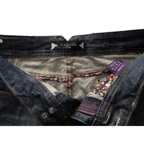 VIGOSS Fit/Capri Low-Rise Distressed Blue Jeans sz 28 (5/6) - Picture 5 of 7